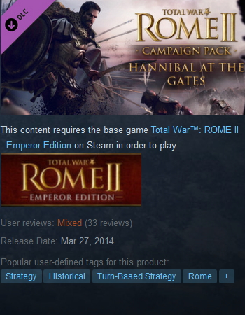 Total War: ROME II - Hannibal at the Gates Campaign Pack Steam - Click Image to Close